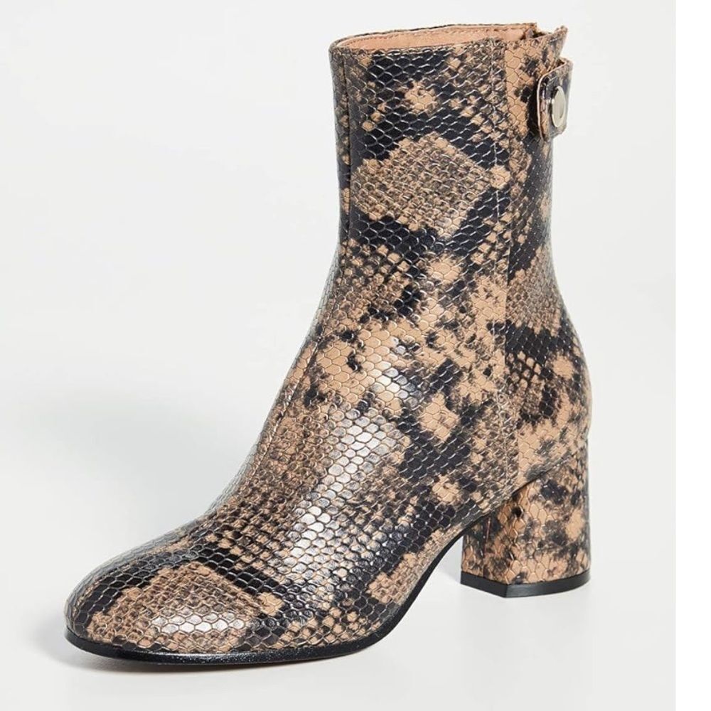 Joie Ramet Leather Boot Python Print In Camel 36.5 - image 2
